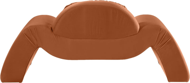 Austin Velvet Upholstered Accent Chair in Cognac - 44008Cognac-C