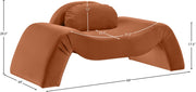 Austin Velvet Upholstered Accent Chair in Cognac - 44008Cognac-C