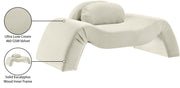 Austin Velvet Upholstered Accent Chair in Cream - 44008Cream-C