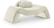 Austin Velvet Upholstered Accent Chair in Cream - 44008Cream-C
