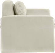 Austin Velvet Upholstered Accent Chair in Cream - 44008Cream-C