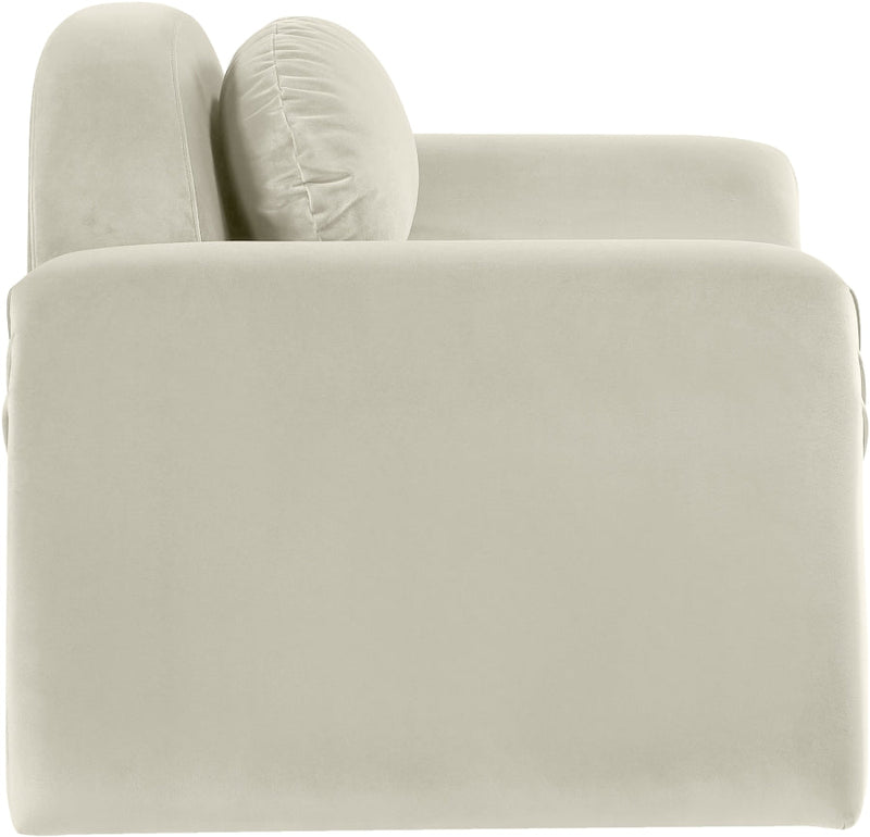 Austin Velvet Upholstered Accent Chair in Cream - 44008Cream-C