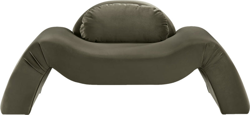Austin Velvet Upholstered Accent Chair in Green - 44008Green-C