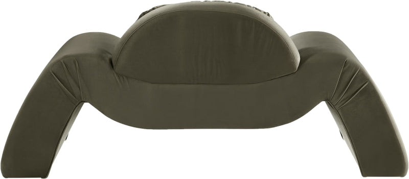 Austin Velvet Upholstered Accent Chair in Green - 44008Green-C