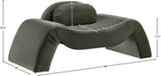 Austin Velvet Upholstered Accent Chair in Green - 44008Green-C