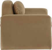 Austin Velvet Upholstered Accent Chair in Saddle - 44008Saddle-C