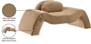 Austin Velvet Upholstered Accent Chair in Saddle - 44008Saddle-C