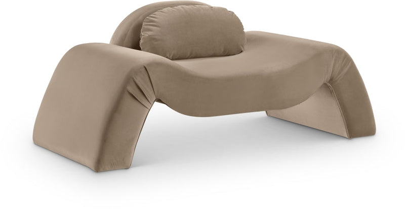 Austin Velvet Upholstered Accent Chair in Taupe - 44008Taupe-C