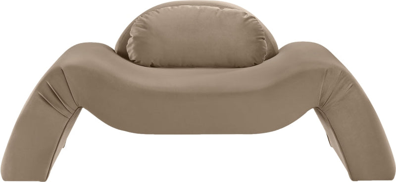 Austin Velvet Upholstered Accent Chair in Taupe - 44008Taupe-C