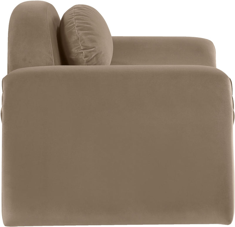 Austin Velvet Upholstered Accent Chair in Taupe - 44008Taupe-C