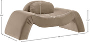 Austin Velvet Upholstered Accent Chair in Taupe - 44008Taupe-C