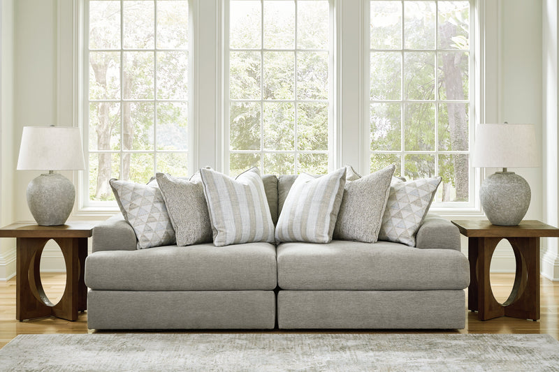 Avaliyah 2-Piece Sectional with Ottoman in Ash - PKG015527