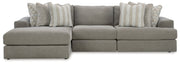 Avaliyah 3-Piece Sectional with Ottoman in Ash - PKG015530