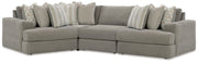 Avaliyah 4-Piece Sectional with Ottoman in Ash - PKG015532