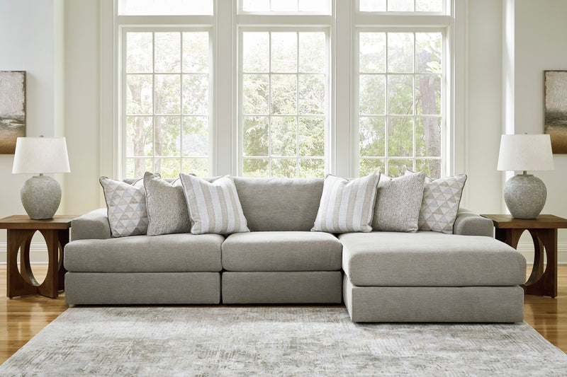 Avaliyah Ash 3 - Piece RAF Chaise Sectional - Gate FurnitureSectional