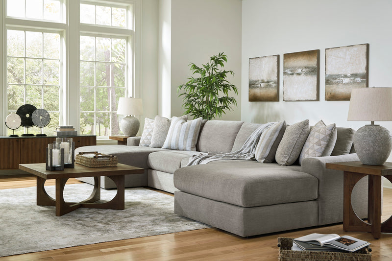 Avaliyah Ash 4 - Piece Double Chaise Sectional - Gate FurnitureSectional