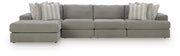 Avaliyah Ash 4-Piece Sectional with Chaise - 58103S15