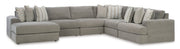 Avaliyah Ash 6 - Piece LAF Chaise Sectional - Gate FurnitureSectional