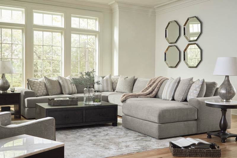 Avaliyah Ash 6 - Piece RAF Chaise Sectional - Gate FurnitureSectional