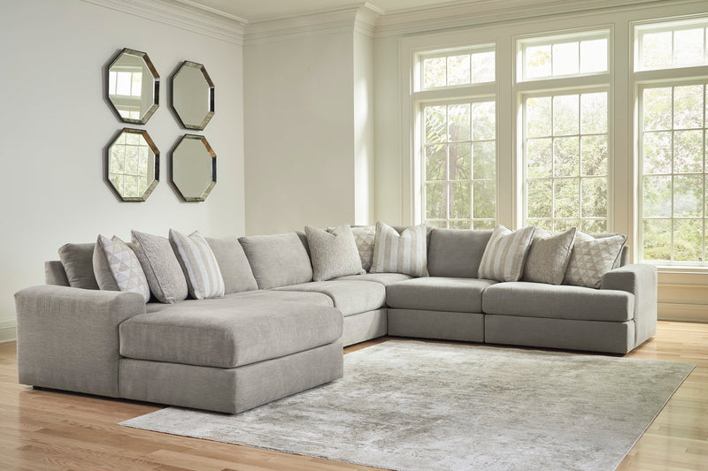 Avaliyah Ash 7 - Piece LAF Chaise Sectional - Gate FurnitureSectional