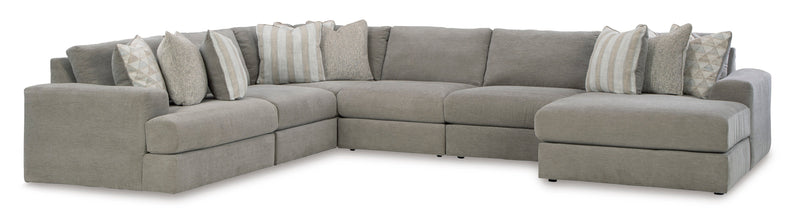Avaliyah Ash 7 - Piece RAF Chaise Sectional - Gate FurnitureSectional