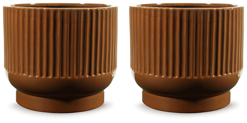 Avalyah Burnt Umber Vase (Set of 2) - A2900021