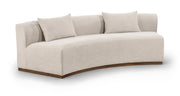 Avanti 104" Chenille Fabric Upholstered Sofa in Beige - 44016Beige-S