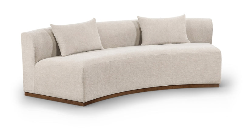 Avanti 104" Chenille Fabric Upholstered Sofa in Beige - 44016Beige-S