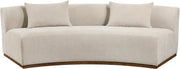 Avanti 104" Chenille Fabric Upholstered Sofa in Beige - 44016Beige-S