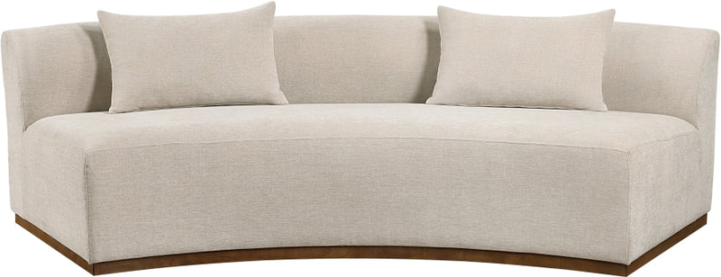 Avanti 104" Chenille Fabric Upholstered Sofa in Beige - 44016Beige-S