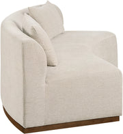 Avanti 104" Chenille Fabric Upholstered Sofa in Beige - 44016Beige-S