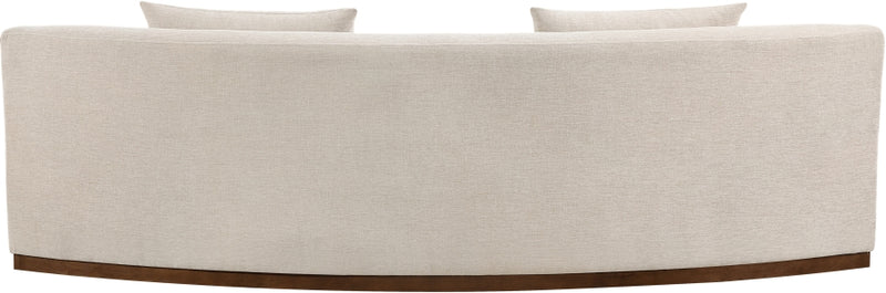 Avanti 104" Chenille Fabric Upholstered Sofa in Beige - 44016Beige-S