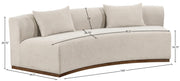 Avanti 104" Chenille Fabric Upholstered Sofa in Beige - 44016Beige-S