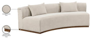 Avanti 104" Chenille Fabric Upholstered Sofa in Beige - 44016Beige-S