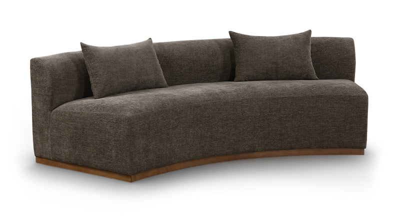 Avanti 104" Chenille Fabric Upholstered Sofa in Brown - 44016Brown-S