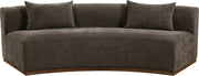 Avanti 104" Chenille Fabric Upholstered Sofa in Brown - 44016Brown-S