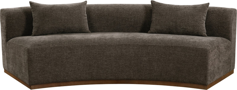 Avanti 104" Chenille Fabric Upholstered Sofa in Brown - 44016Brown-S