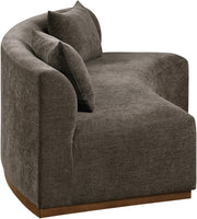 Avanti 104" Chenille Fabric Upholstered Sofa in Brown - 44016Brown-S