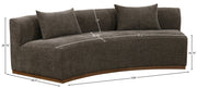 Avanti 104" Chenille Fabric Upholstered Sofa in Brown - 44016Brown-S