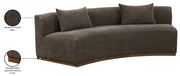 Avanti 104" Chenille Fabric Upholstered Sofa in Brown - 44016Brown-S