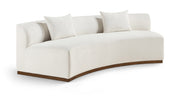Avanti 104" Chenille Fabric Upholstered Sofa in Cream - 44016Cream-S