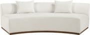 Avanti 104" Chenille Fabric Upholstered Sofa in Cream - 44016Cream-S