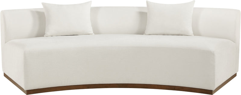 Avanti 104" Chenille Fabric Upholstered Sofa in Cream - 44016Cream-S