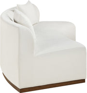 Avanti 104" Chenille Fabric Upholstered Sofa in Cream - 44016Cream-S