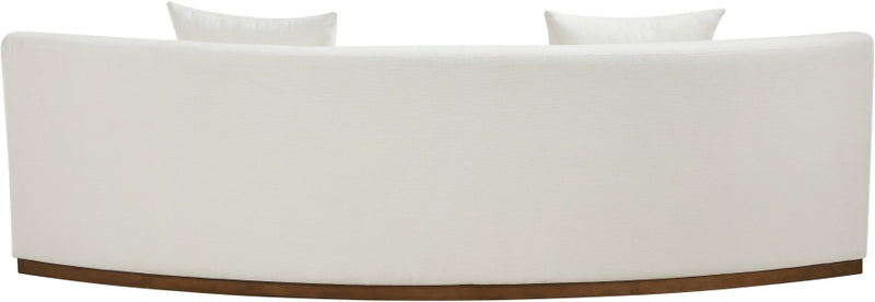Avanti 104" Chenille Fabric Upholstered Sofa in Cream - 44016Cream-S