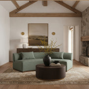 Avanti 104" Chenille Fabric Upholstered Sofa in Olive - 44016Olive-S