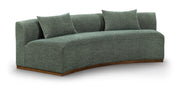 Avanti 104" Chenille Fabric Upholstered Sofa in Olive - 44016Olive-S