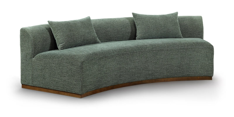 Avanti 104" Chenille Fabric Upholstered Sofa in Olive - 44016Olive-S
