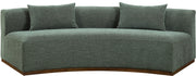Avanti 104" Chenille Fabric Upholstered Sofa in Olive - 44016Olive-S