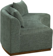 Avanti 104" Chenille Fabric Upholstered Sofa in Olive - 44016Olive-S